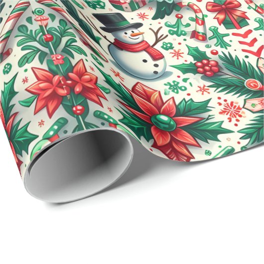 Snowman Kerstfeestdag Cadeaupapier (Rol Hoek)