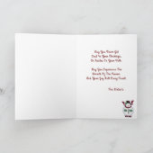 Snowman Kerstfeestdag gedicht Feestdagen Kaart (Binnen)