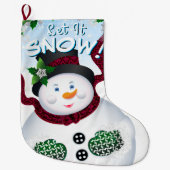 Snowman Kerstfeestdag Grote Kerstsok (Voorkant)