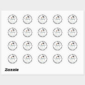 Snowman Kerstfeestdag Ronde Sticker (Vel)