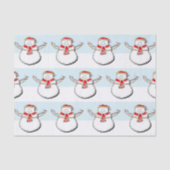 Snowman Kerstfeestdag Tissuepapier (Voorkant)