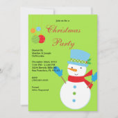 Snowman kerstfeestdag uitnodiging (Voorkant)