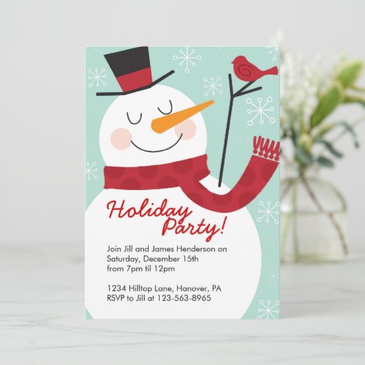 Snowman-kerstfeestdagen Kaart (Staand voorkant)