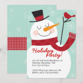 Snowman-kerstfeestdagen Kaart (Voorkant / Achterkant)