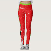 Snowman-kerstFeestdagen met Jouw naam Leggings (Voorkant)