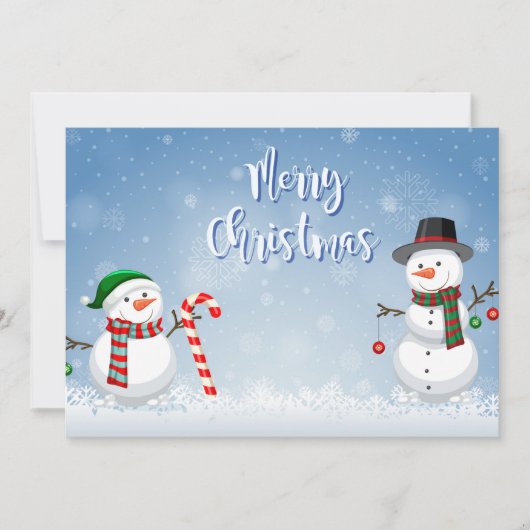 Snowman-kerstfeestkaart Feestdagenkaart (Voorkant)