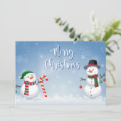 Snowman-kerstfeestkaart Feestdagenkaart (Staand voorkant)