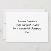 Snowman-kerstfeestkaart Feestdagenkaart (Achterkant)