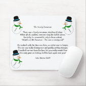 Snowman-kerstgedicht Muismat (Met muis)