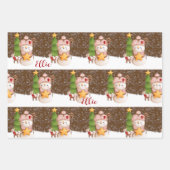Snowman, kerstgepersonaliseerd omslagpapier Sh Inpakpapier Vel (Voorkant 3)