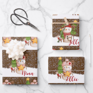 Snowman, kerstgepersonaliseerd omslagpapier Sh Inpakpapier Vel