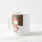 Snowman, kerstgepersonaliseerde koffie-Mok Koffiemok (Voorkant links)