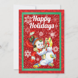 Snowman Kersthalve Kaart