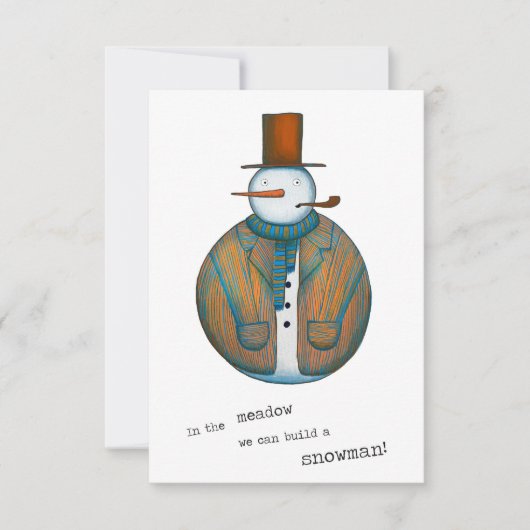 Snowman-kerstkaart (Voorkant)