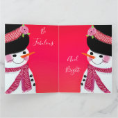 Snowman-kerstkaart Bedankkaart (Binnen)