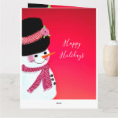 Snowman-kerstkaart Bedankkaart (Achterkant)