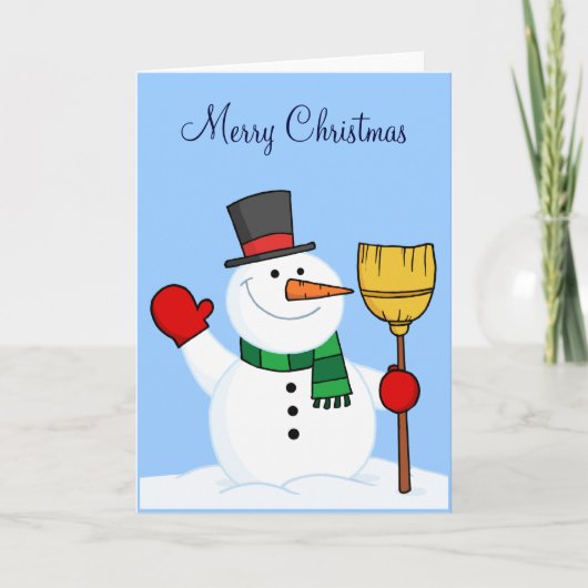 Snowman-kerstkaart Feestdagen Kaart (Voorkant)
