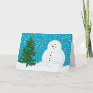 Snowman-kerstkaart Feestdagen Kaart