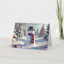 Snowman-kerstkaart Feestdagen Kaart