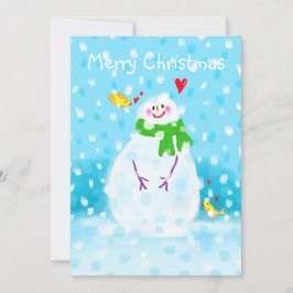 Snowman-kerstkaart Feestdagenkaart