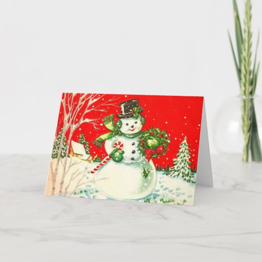  Snowman-kerstkaart Kaart (Voorkant)