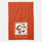  Snowman-kerstkeukenhanddoek Theedoek (Verticaal)