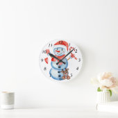 Snowman-kerstklok Ronde Klok (Huis)