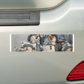 Snowman Kerstmis Bumpersticker (Op auto)