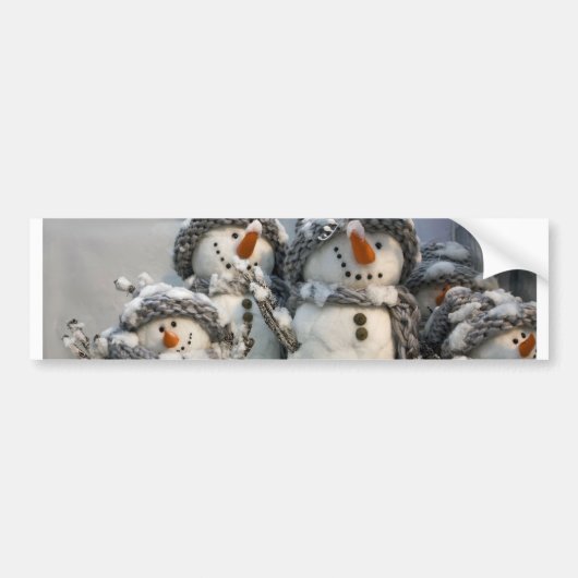 Snowman Kerstmis Bumpersticker (Voorkant)