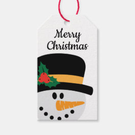 Snowman Kerstmis Cadeaulabel