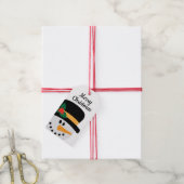 Snowman Kerstmis Cadeaulabel (Met Touw)