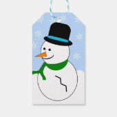 Snowman Kerstmis Cadeaulabel (Achterkant)