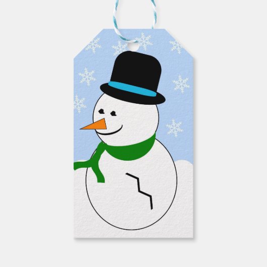 Snowman Kerstmis Cadeaulabel (Achterkant)