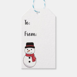 Snowman Kerstmis Cadeaulabel