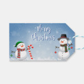  Snowman Kerstmis Cadeaulabel (Voorkant (Horizontaal))