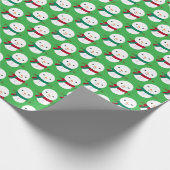 Snowman Kerstmis Cadeaupapier (Hoek)