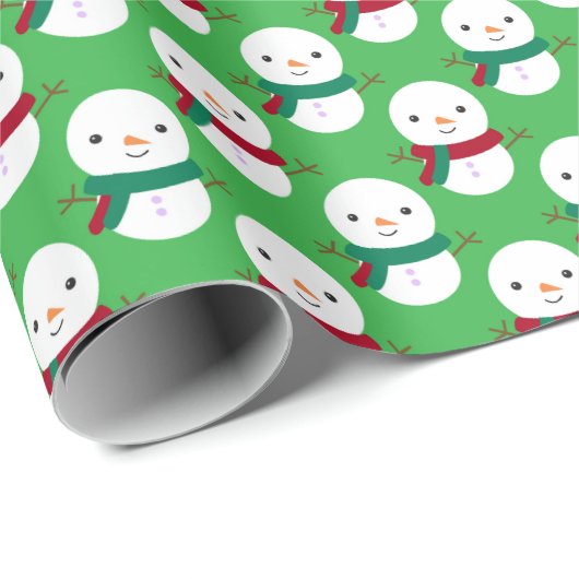 Snowman Kerstmis Cadeaupapier (Rol Hoek)
