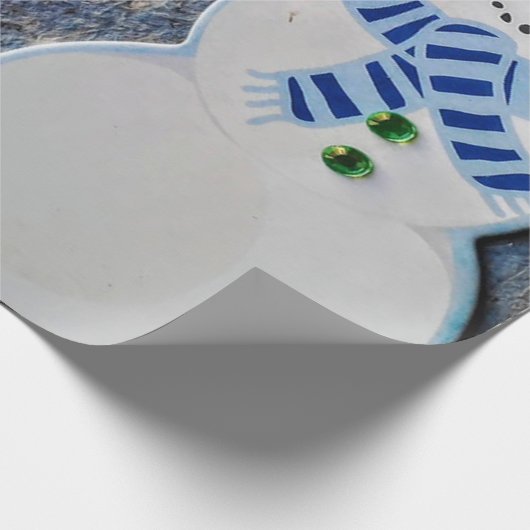 Snowman Kerstmis Cadeaupapier (Hoek)