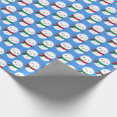 Snowman Kerstmis Cadeaupapier (Hoek)