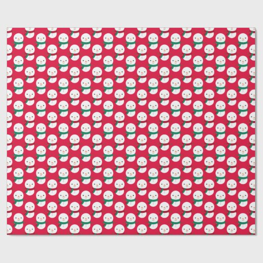 Snowman Kerstmis Cadeaupapier (Vlak)