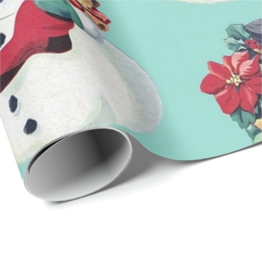 Snowman Kerstmis Cadeaupapier (Rol Hoek)