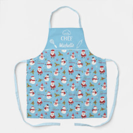 Snowman kerstmis cartoon schort