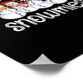 Snowman Kerstmis chillin met mijn sneeuwmies lelij Poster (Hoek)