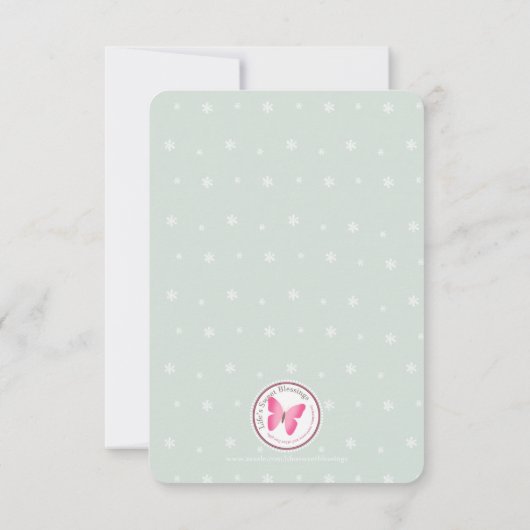 Snowman Kerstmis Dank u uitnodiging (Achterkant)