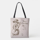 Snowman Kerstmis en feestdag Tote Bag (Achterkant)