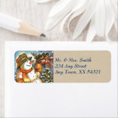  Snowman Kerstmis Etiket (Insitu)