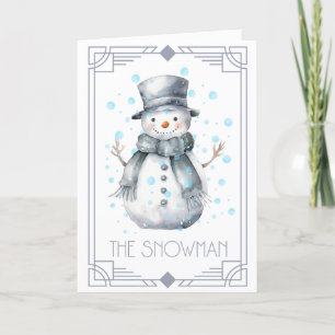 Snowman Kerstmis Feestdagen Kaart