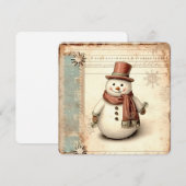  Snowman Kerstmis Feestdagenkaart (Voorkant / Achterkant)