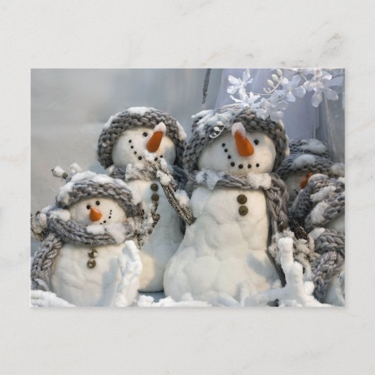 Snowman Kerstmis Feestdagenkaart (Voorkant)