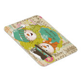 Snowman Kerstmis - Flexi Magnet op maat Magneet (Rechterzijde)